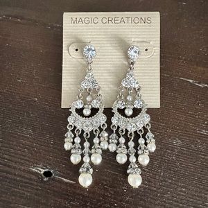 Magic Creations Swarovski Crystal &
Pearl Earrings
